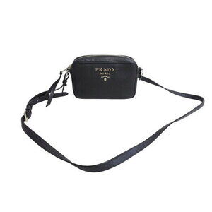 Prada shoulder bag crossbody black leather
